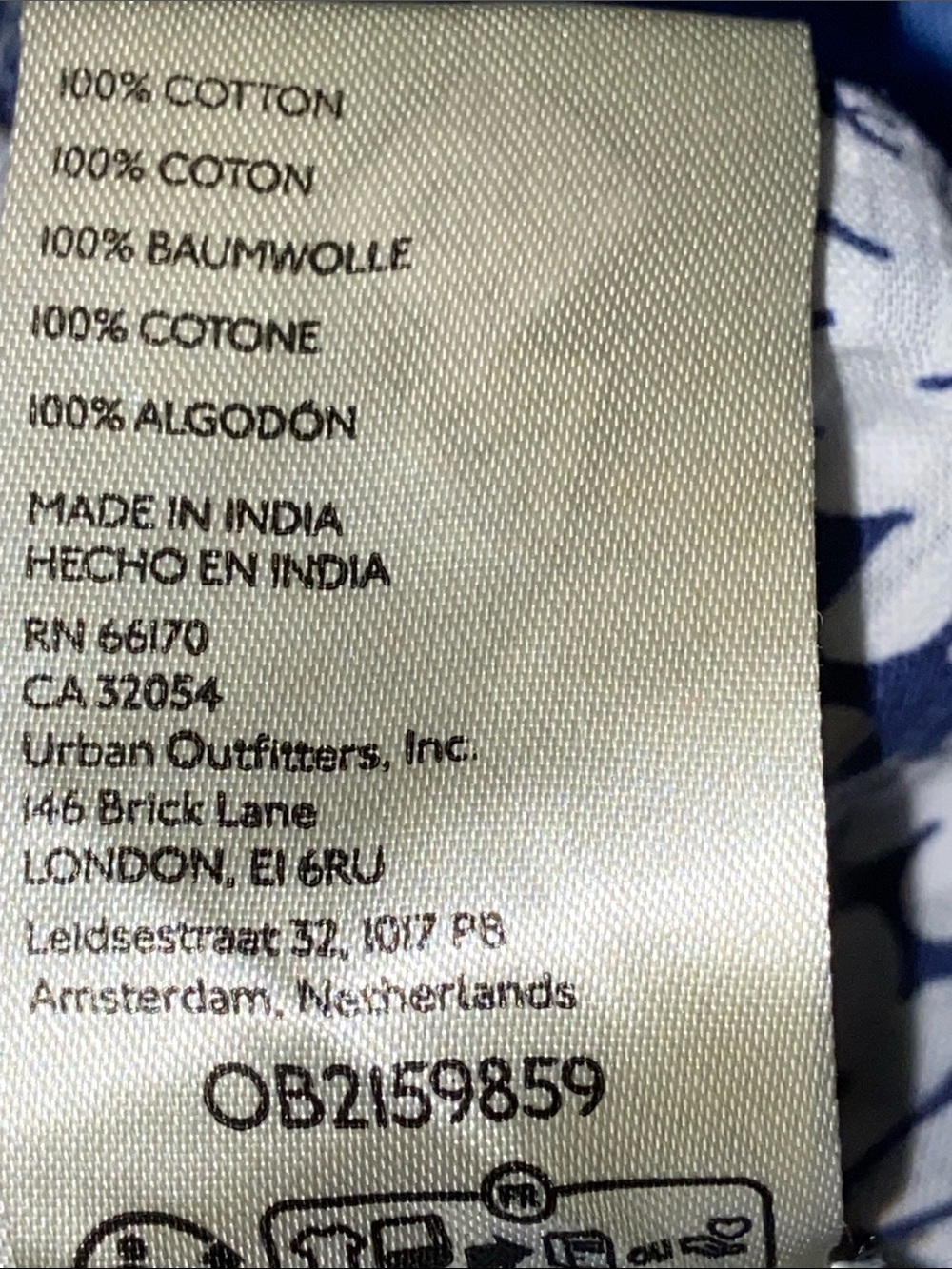 FP BELLWEATHER DAISY TANK TOP Peplum Tie Back Blue/White NWT - Picture 6 of 6
